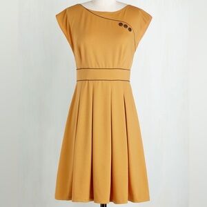 NWT Retrolicious Yellow-Orange Dress Medium